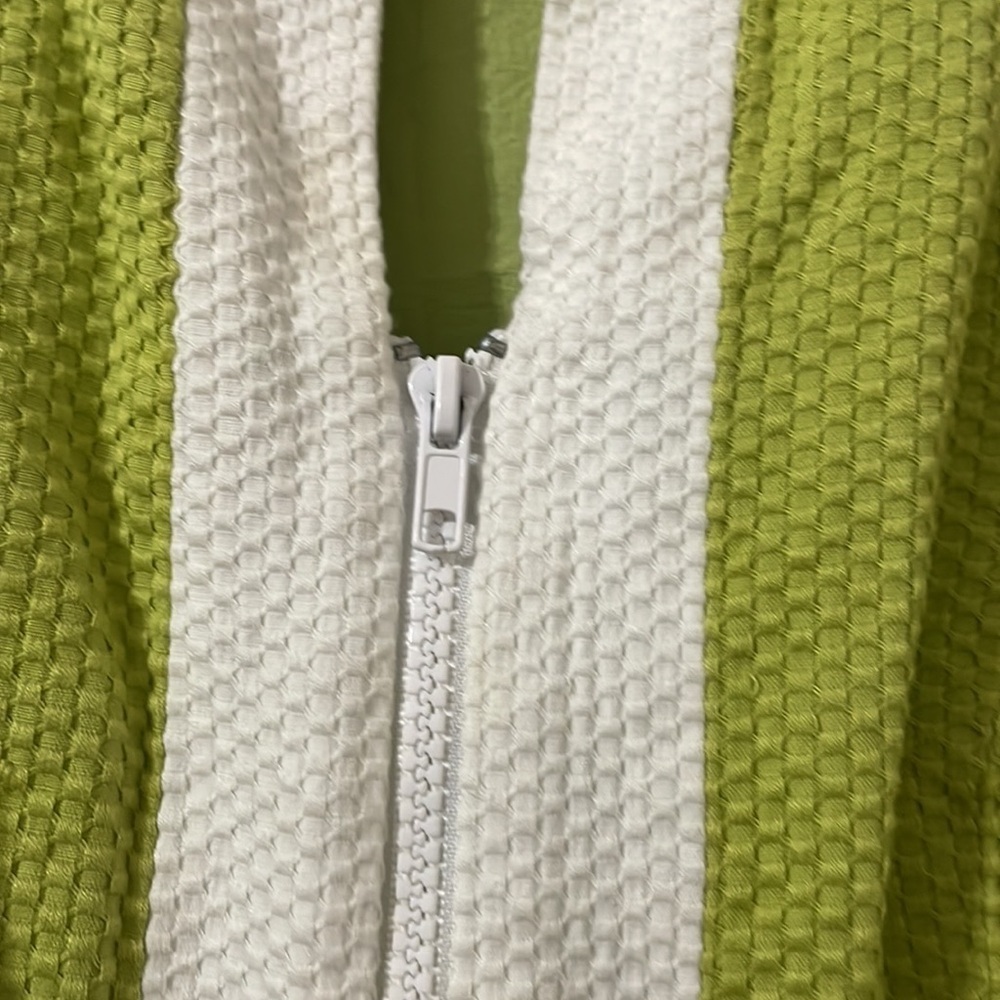 Bigio Collection Green and White Sleeveless Dress Size 8 - Picture 5 of 7